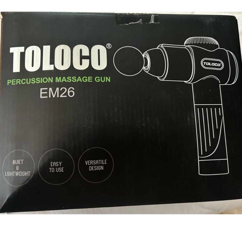 NEW Toloco EM26 Portable Deep Tissue Handheld Percussion Massage Gun